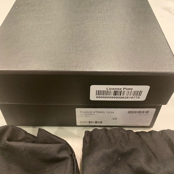 Saint Laurent Charlotte 55 Glitter Kitten Heels - Picture 7 of 8